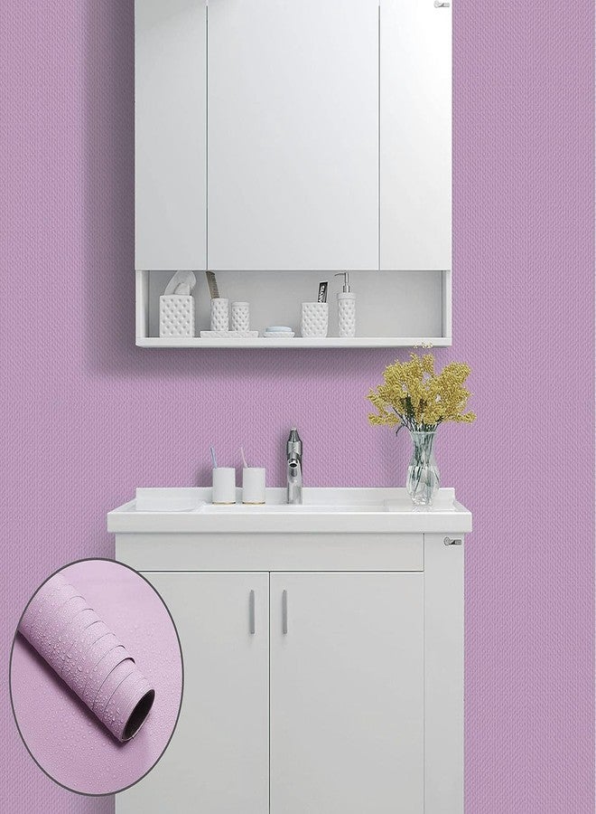 ELTON Textured Solid Color Plain Wallpaper Self Adhesive Waterproof Embossed Wallpaper for Wall Livingroom Bedroom Furniture Table top, Kitcken Almirah & Doors (Lilac, 45 x 300 Cms) - Image 2